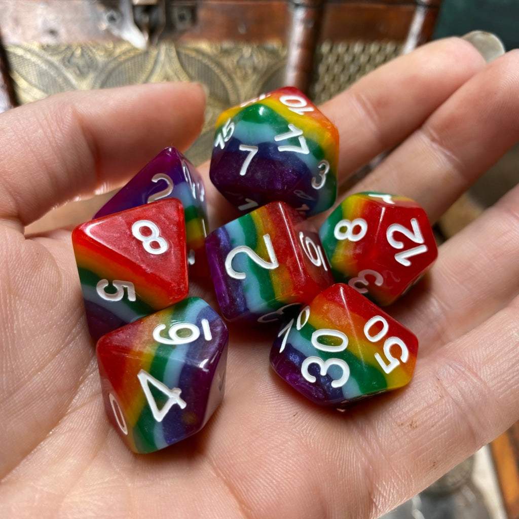 Rainbow - Solid Layered Standard Dice