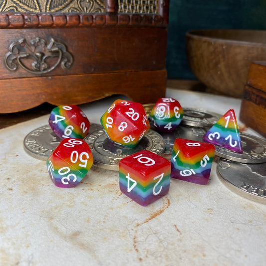 Rainbow - Solid Layered Standard Dice