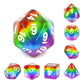 Rainbow: Transparent Standard Dice