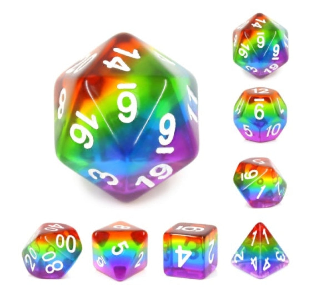Rainbow: Transparent Standard Dice