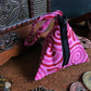 Swirl Pattern Pyramid Pouch Pink
