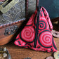 Swirl Pattern Pyramid Pouch Red/black