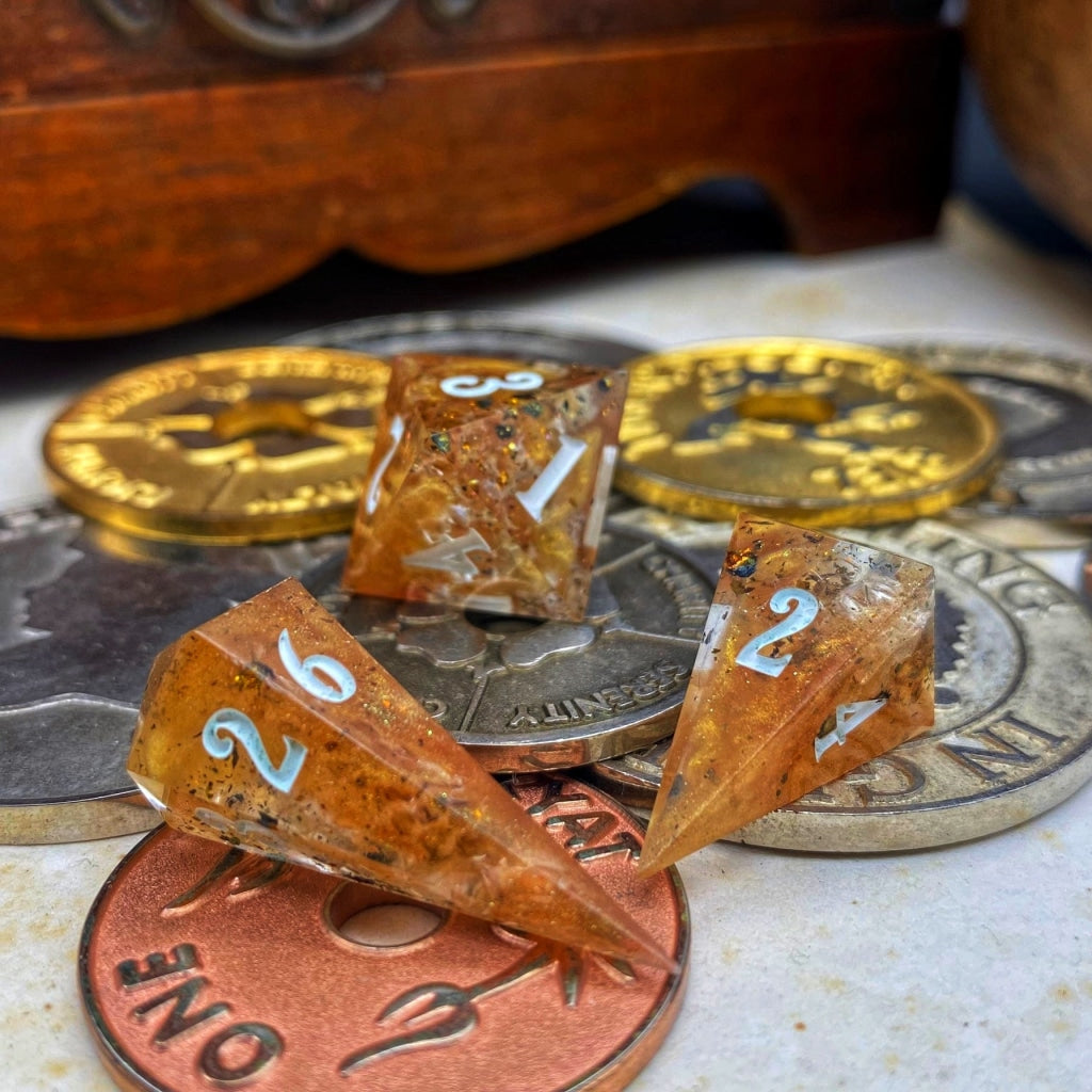 The Hive 8 Piece Set Handmade Dice