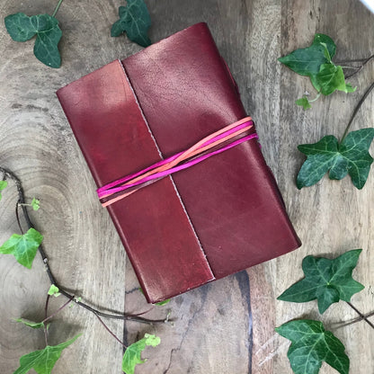 Tri String Leather Journal Mahogany