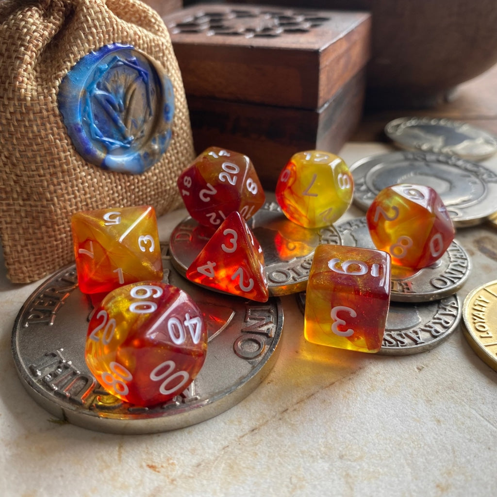 Volcano Heart Standard Dice