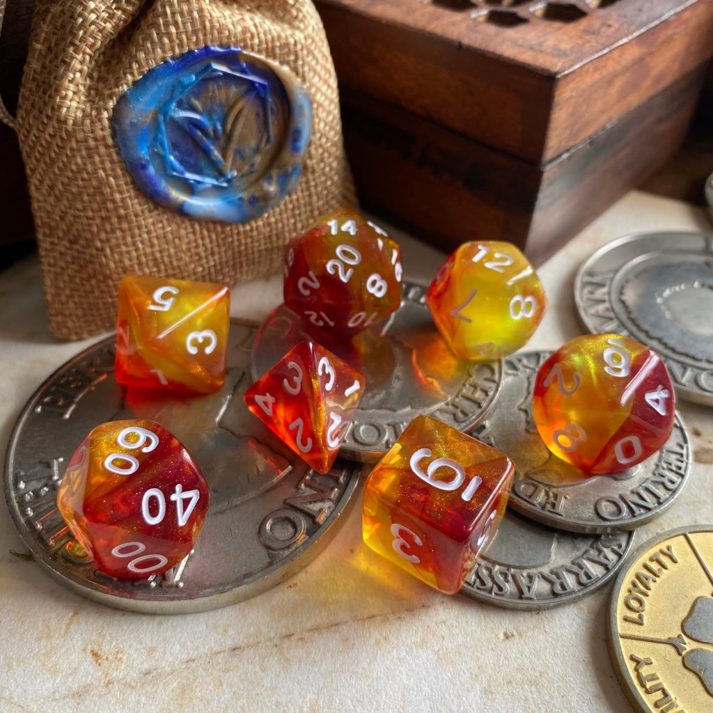 Volcano Heart Standard Dice