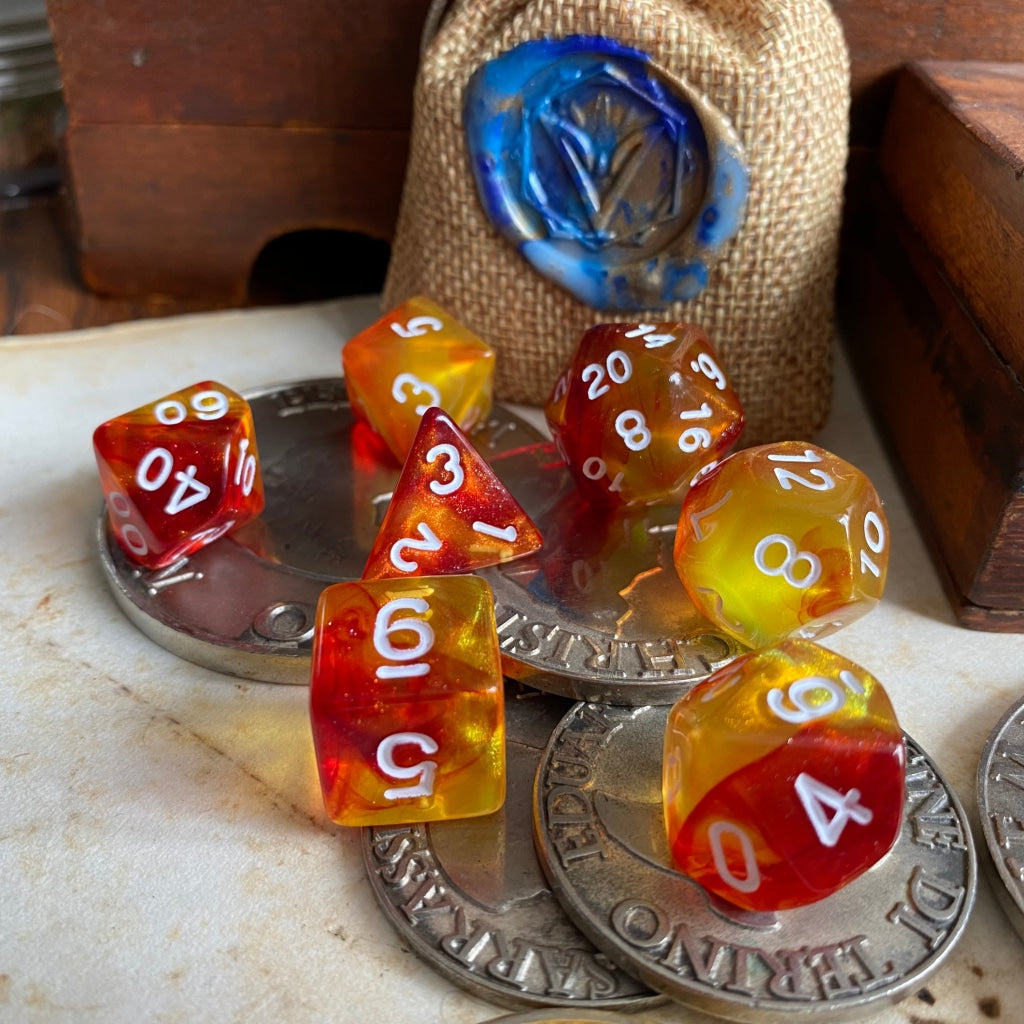 Volcano Heart Standard Dice